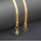 Gold Plated Unisex Snake Chain Necklace (Waterproof and Anti-Tarnish)