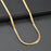 Gold Plated Unisex Snake Chain Necklace (Waterproof and Anti-Tarnish)