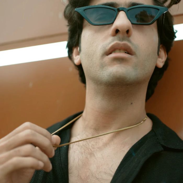 Gold Plated Unisex Snake Chain Necklace (Waterproof and Anti-Tarnish)