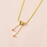 Women's Gold-Plated Snake Chain Necklace with Frosted Butterfly Pendant (Waterproof and Anti-Tarnish)
