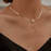 Women's Gold-Plated Snake Chain Necklace with Frosted Butterfly Pendant (Waterproof and Anti-Tarnish)