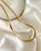 Gold Plated Unisex Snake Chain Necklace (Waterproof and Anti-Tarnish)