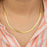 Gold Plated Unisex Snake Chain Necklace (Waterproof and Anti-Tarnish)